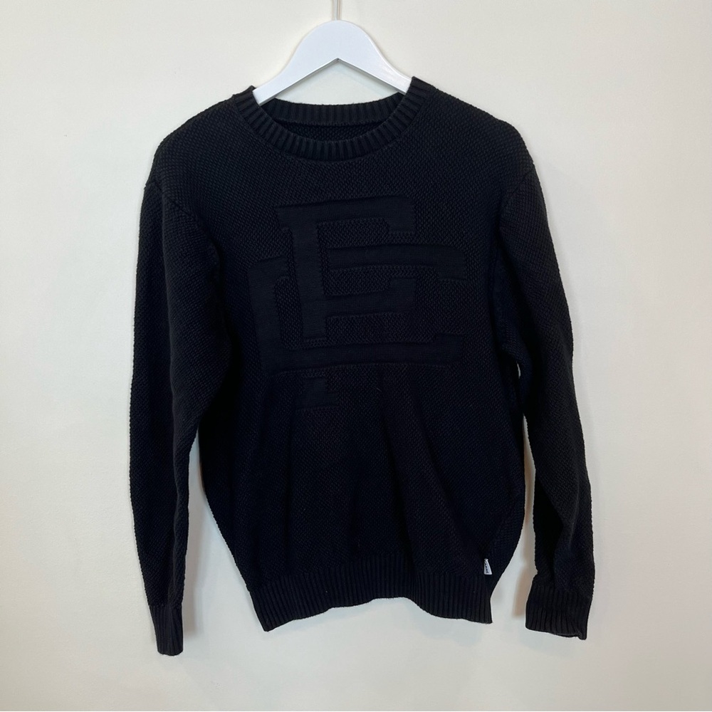 Carre Paris France 1789 Knit Sweater Black Mens Medium Cotton
